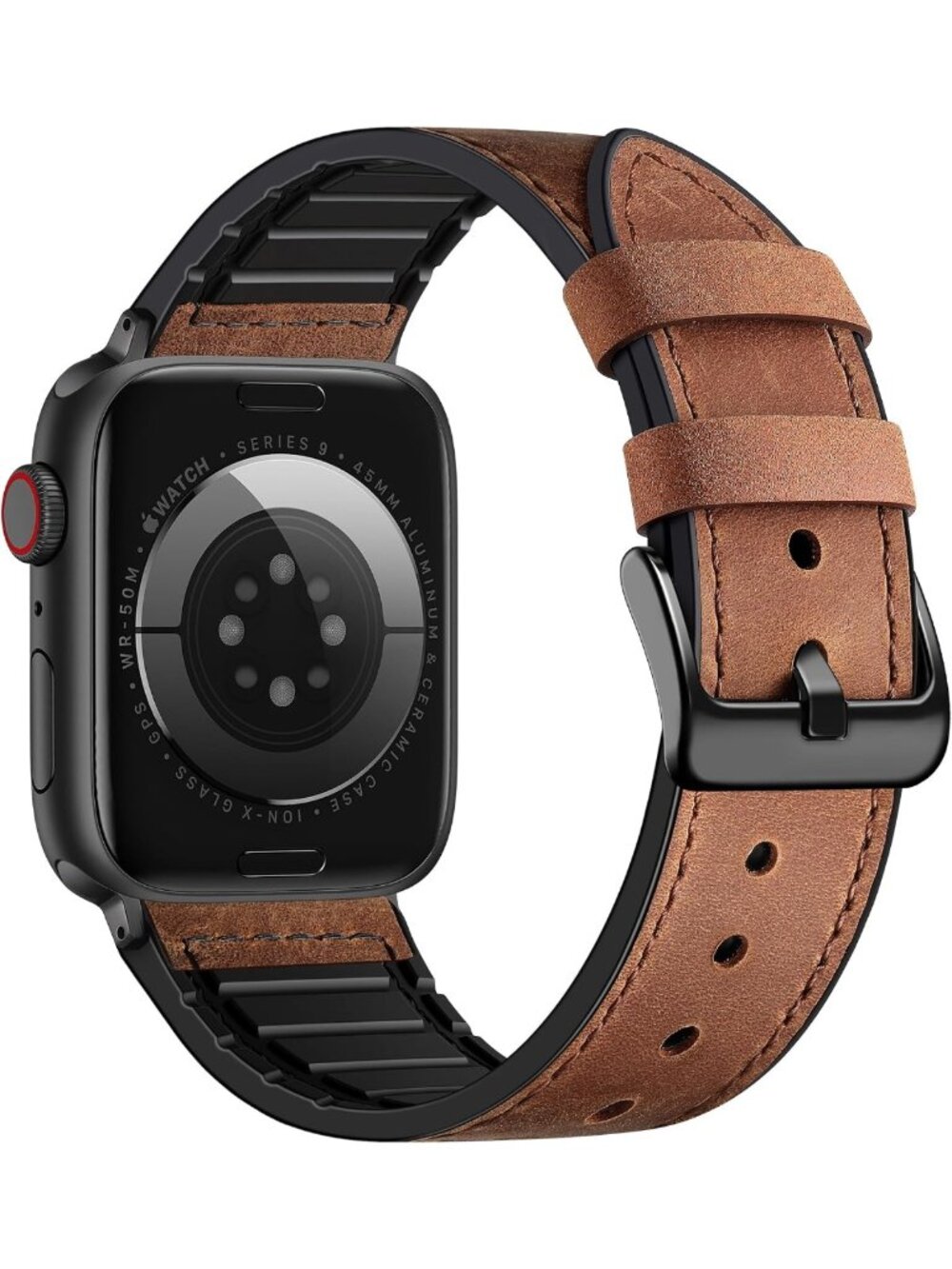 Genuine Leather Replacement Watch Band for Apple Watch 38mm-49mm, Stylish